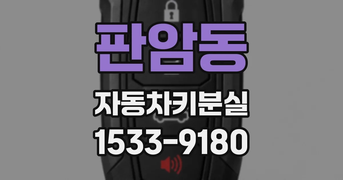 판암동 자동차키분실