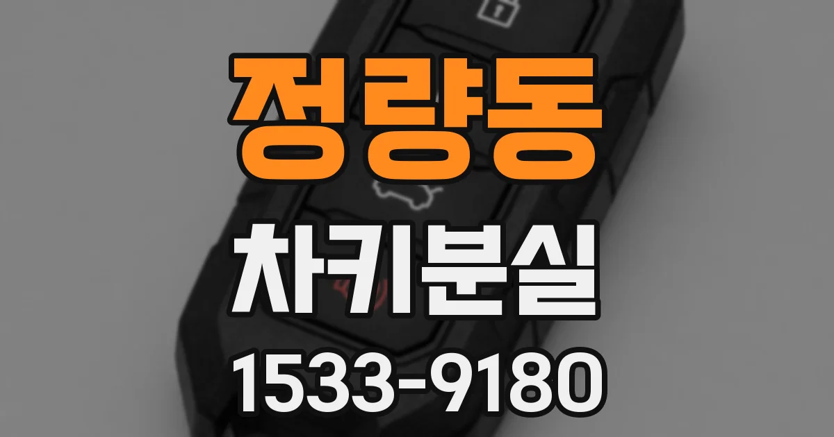 정량동 차키분실