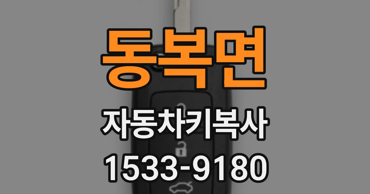 동복면 자동차키복사