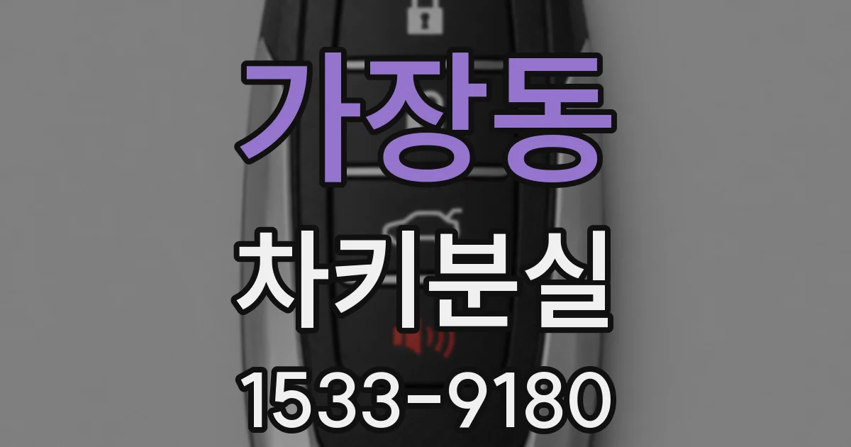 가장동 차키분실