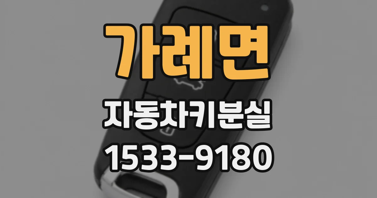 가례면 자동차키분실