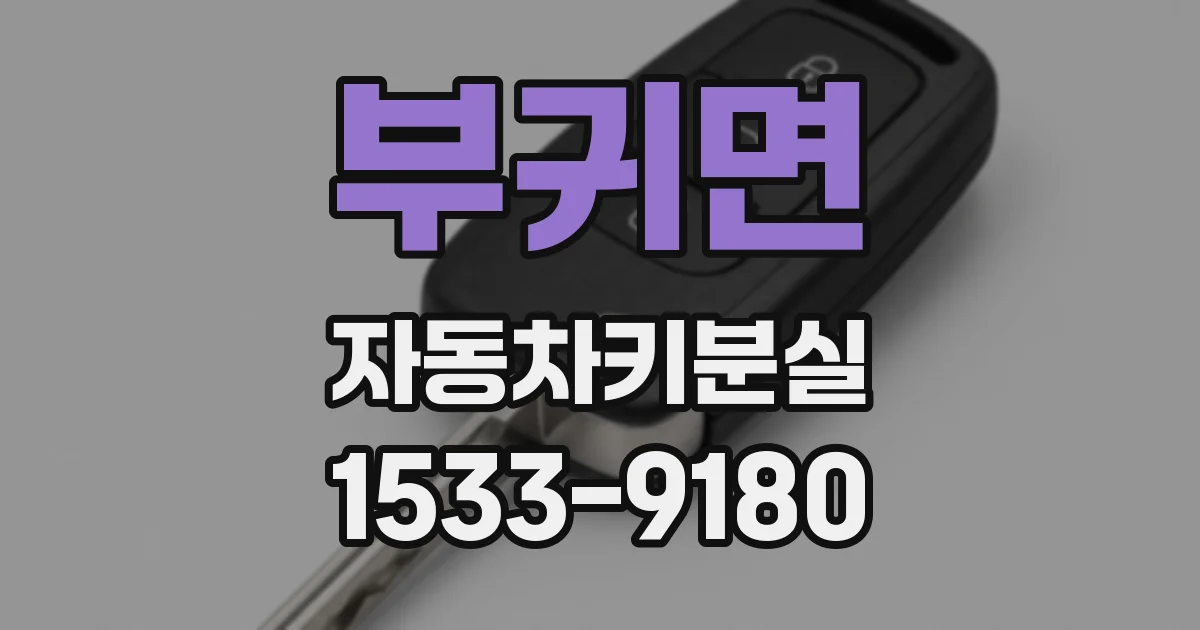 부귀면 자동차키분실
