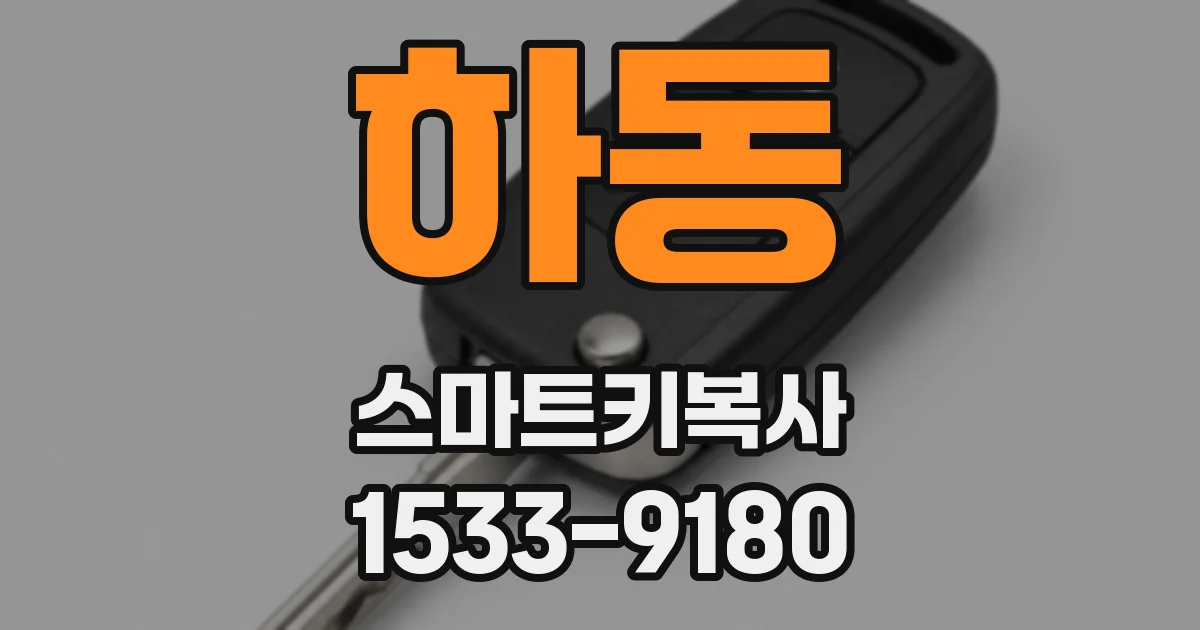 하동 스마트키복사