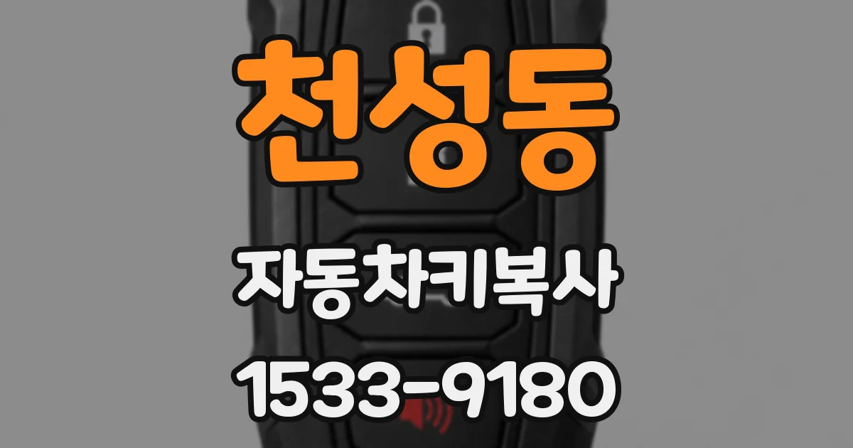 천성동 자동차키복사
