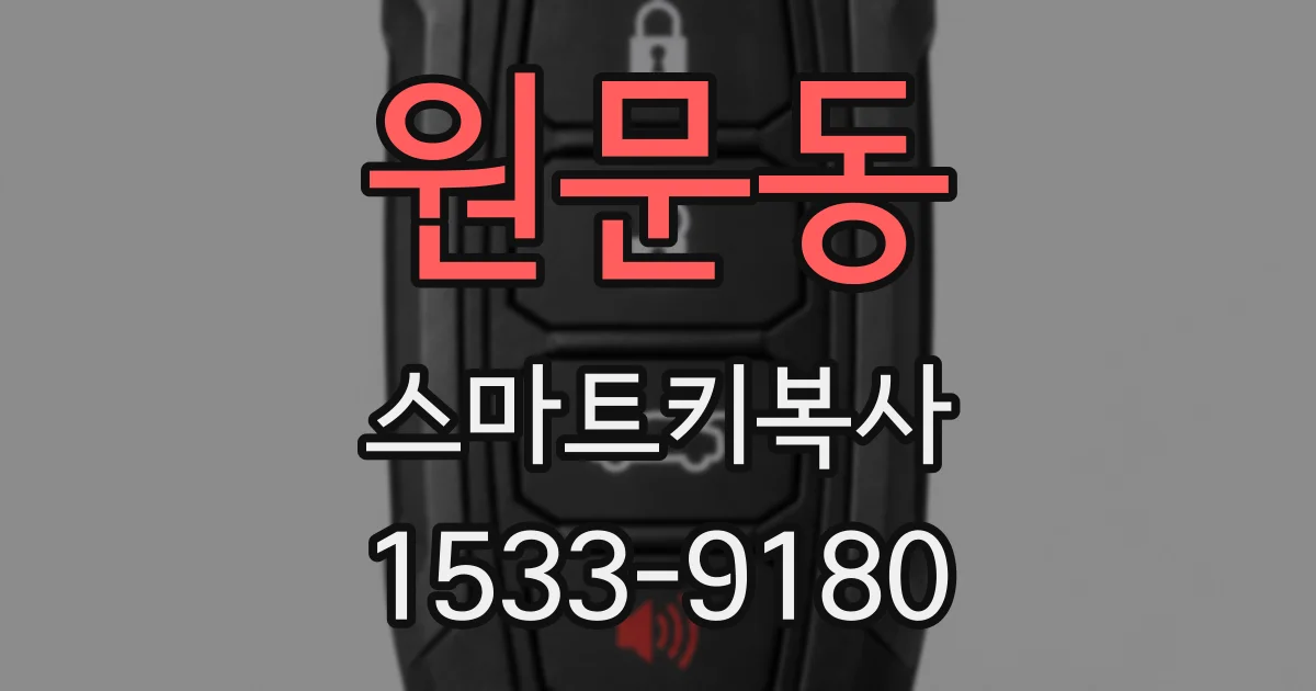원문동 스마트키복사