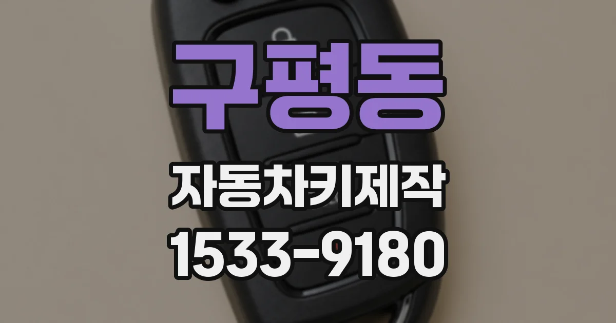 구평동 자동차키제작