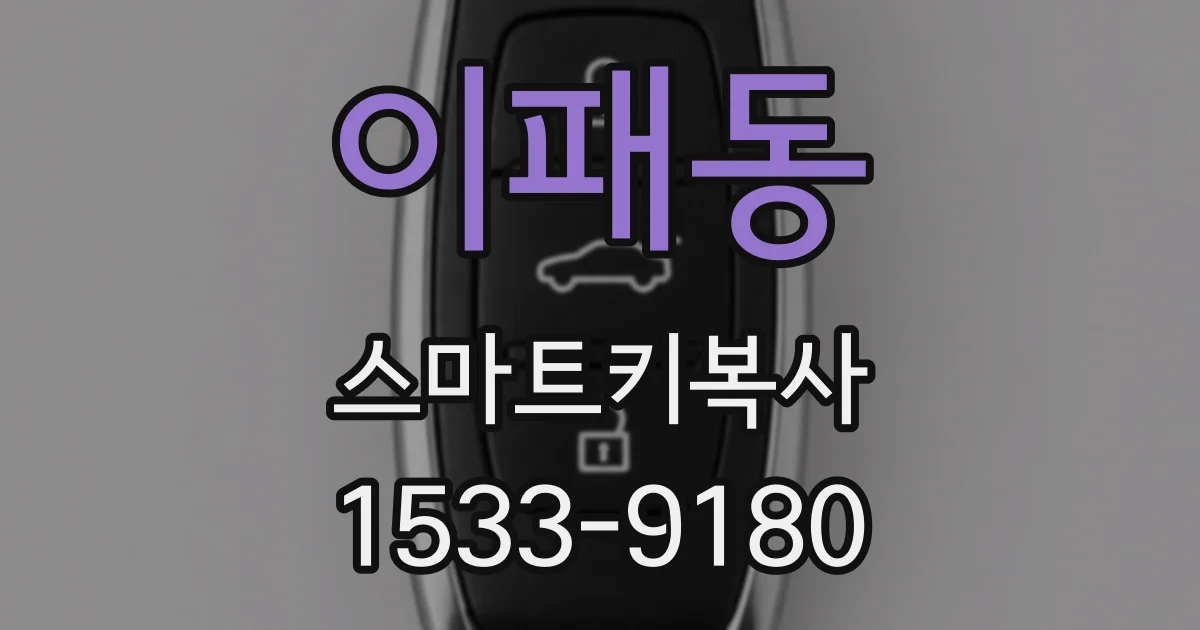 이패동 스마트키복사