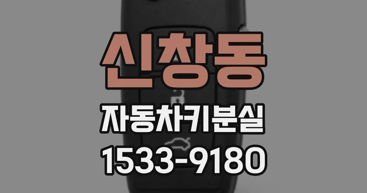 신창동 자동차키분실