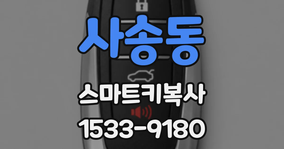 사송동 스마트키복사