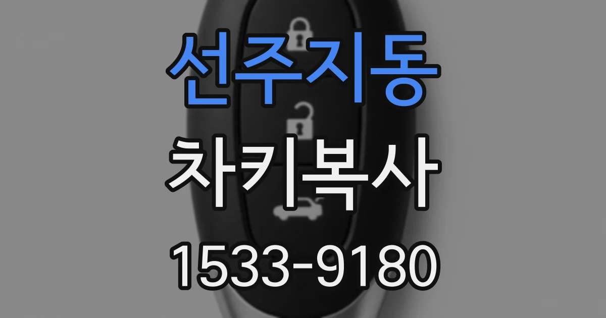 선주지동 차키복사