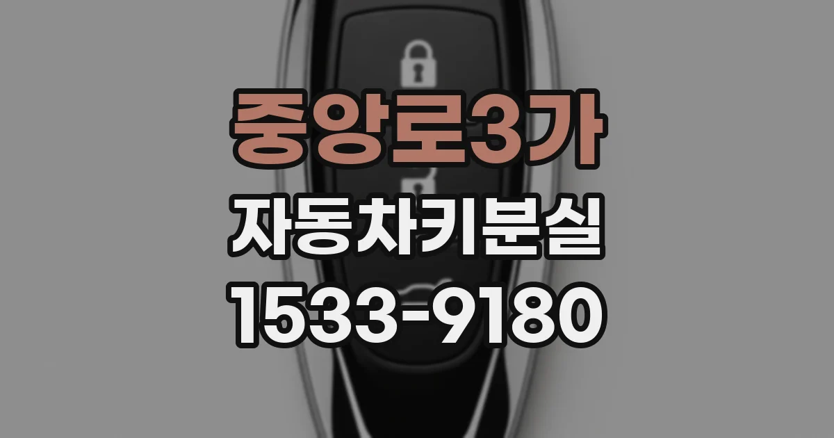 중앙로3가 자동차키분실