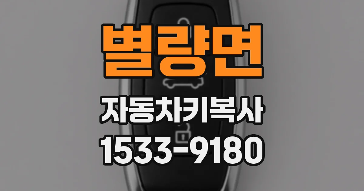 별량면 자동차키복사