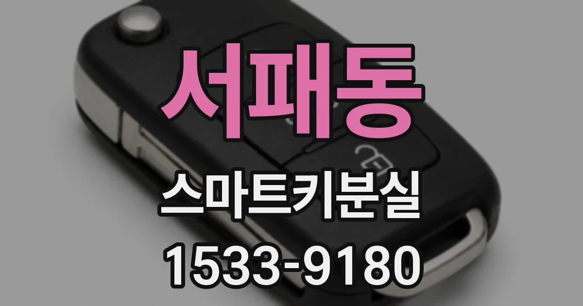 서패동 스마트키분실