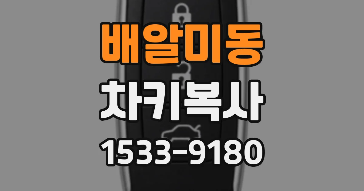 배알미동 차키복사