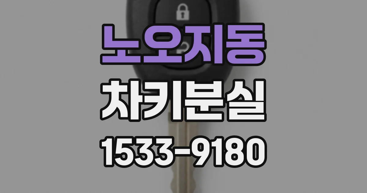 노오지동 차키분실