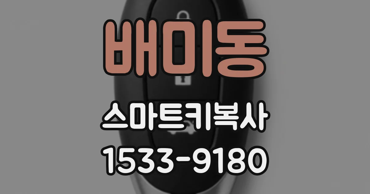 배미동 스마트키복사