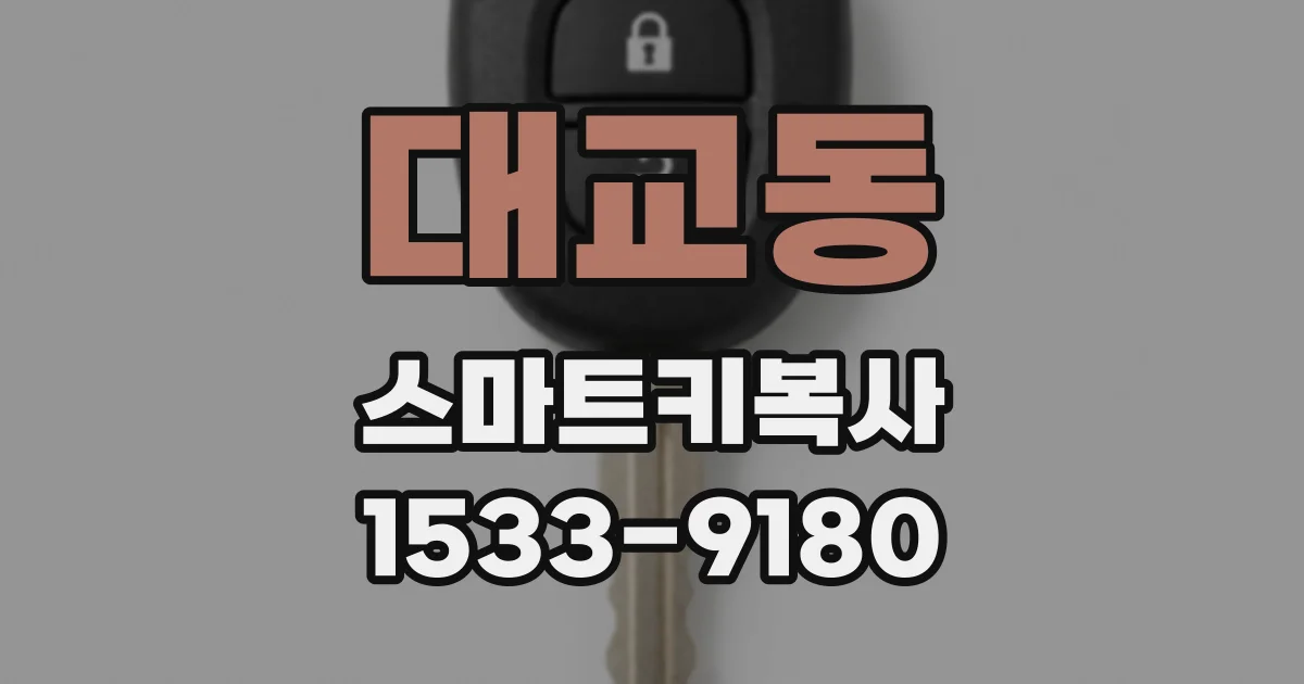 대교동 스마트키복사