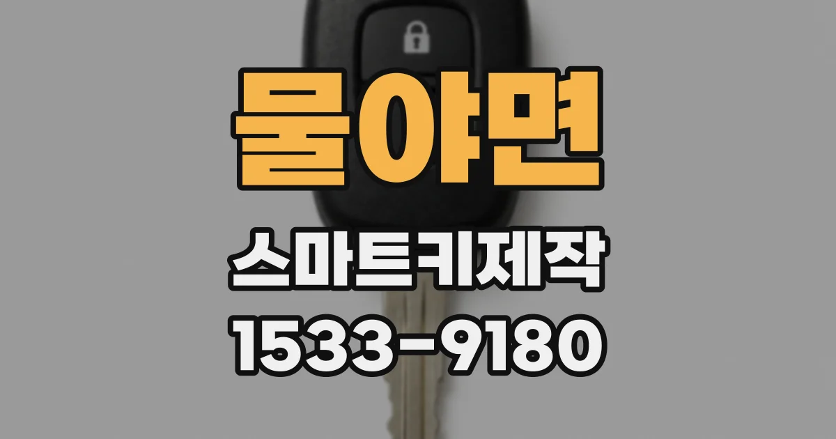 물야면 스마트키제작