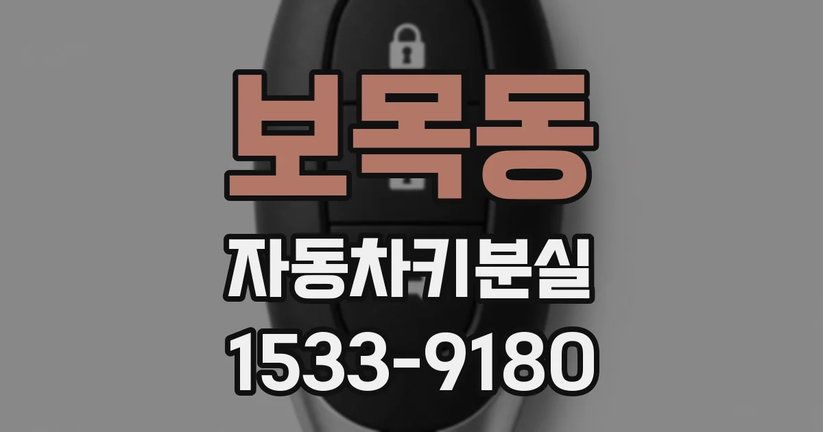 보목동 자동차키분실