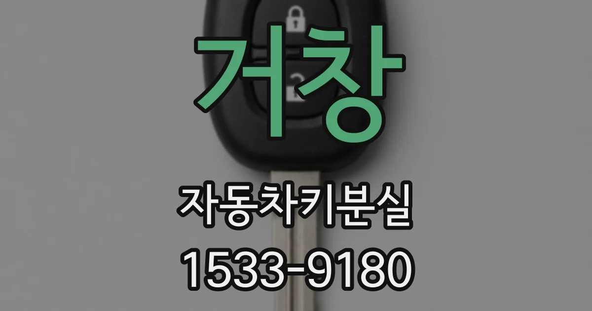 거창 자동차키분실