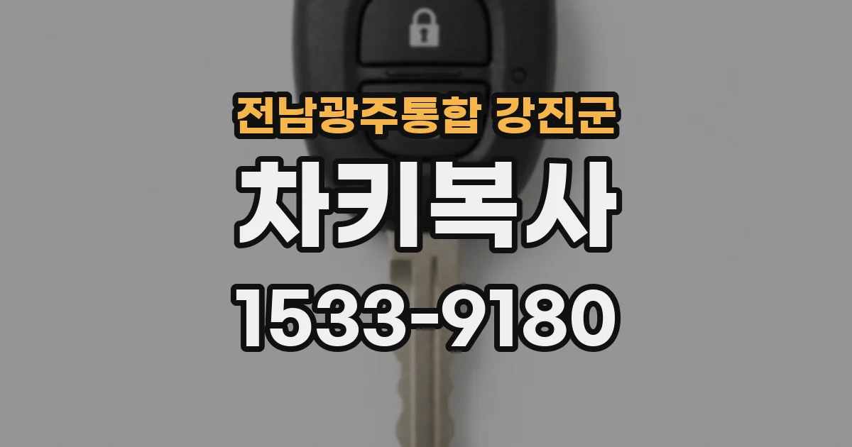 전남광주통합 강진군 차키복사