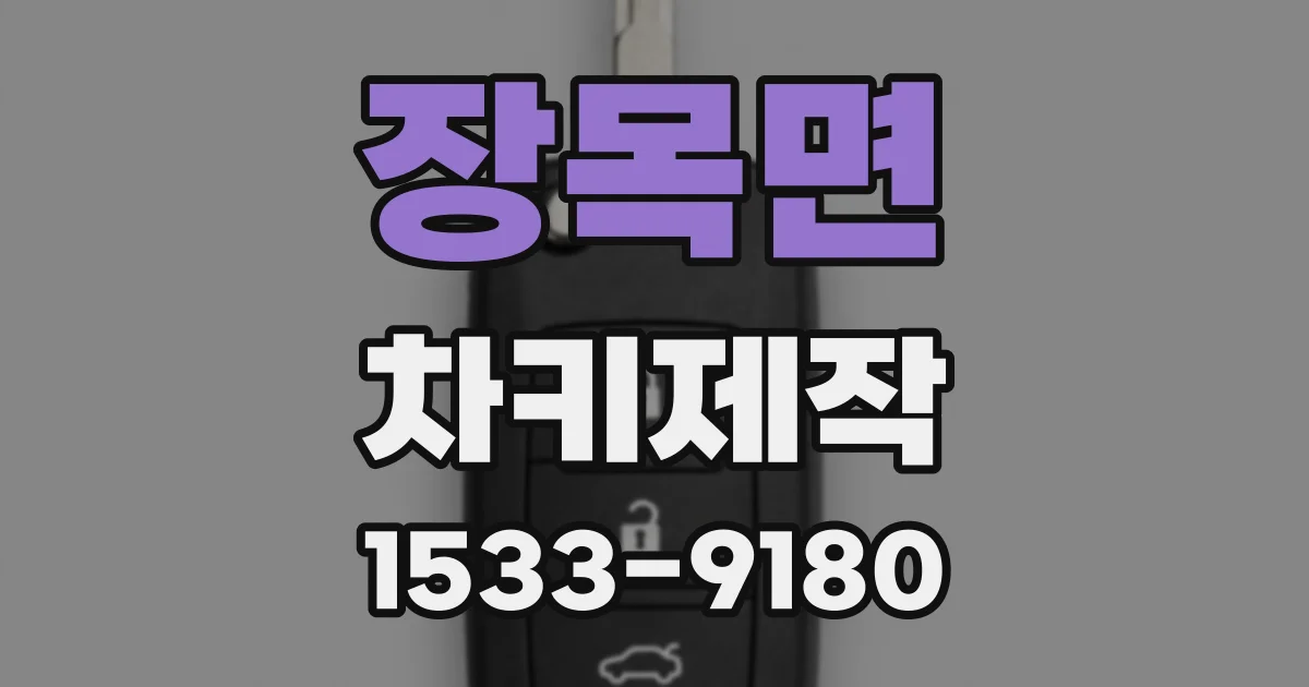 장목면 차키제작