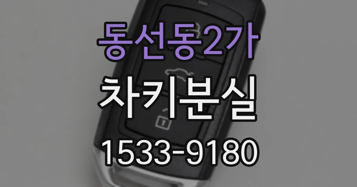 동선동2가 차키분실