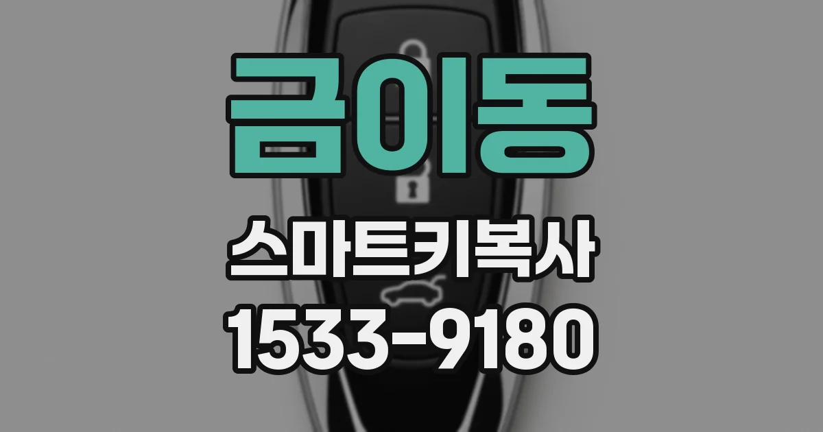 금이동 스마트키복사