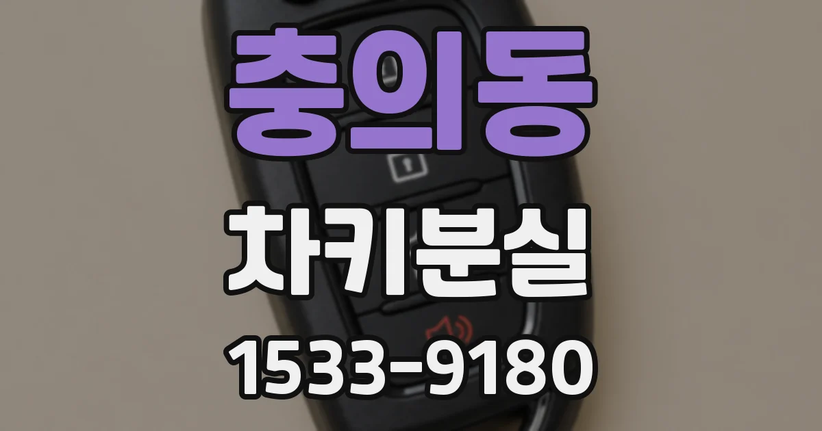 충의동 차키분실