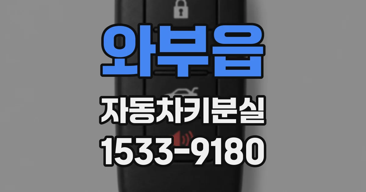 와부읍 자동차키분실
