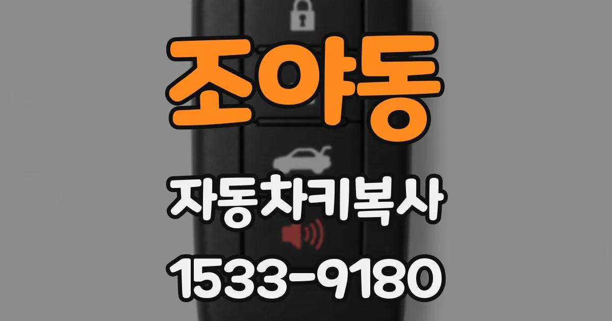 조야동 자동차키복사