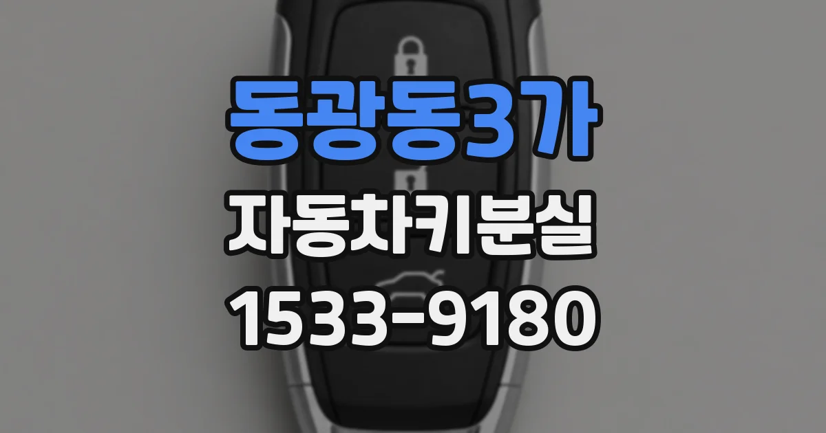 동광동3가 자동차키분실