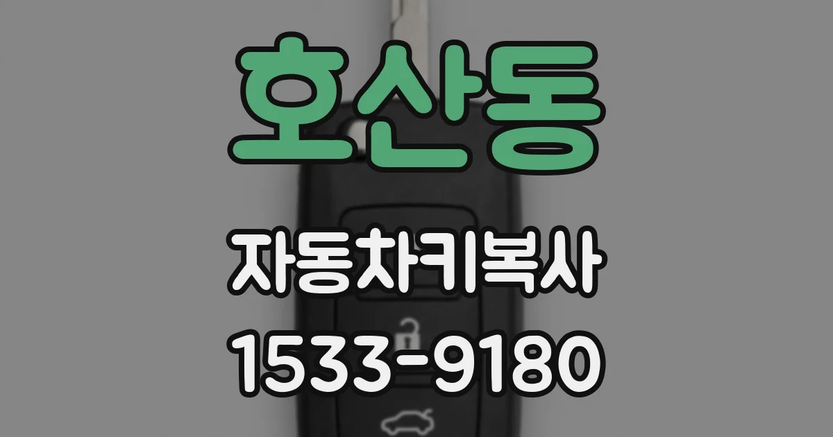 호산동 자동차키복사