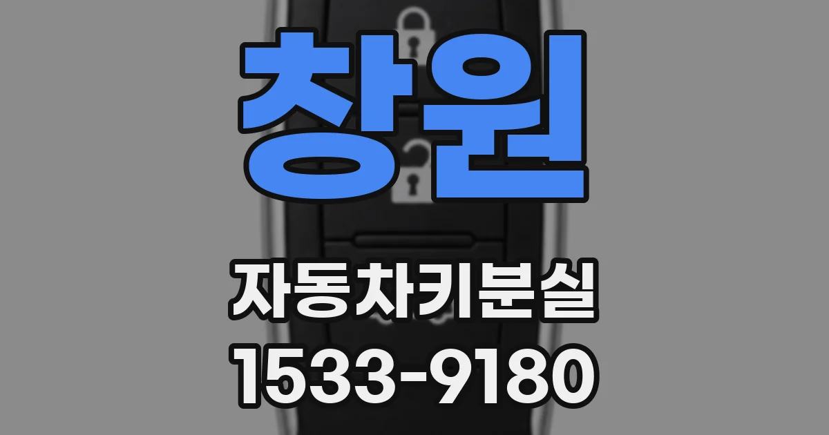창원 자동차키분실
