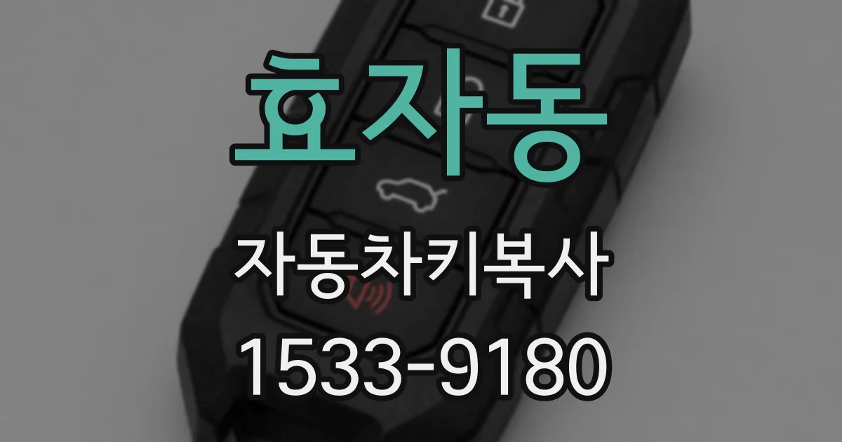 효자동 자동차키복사