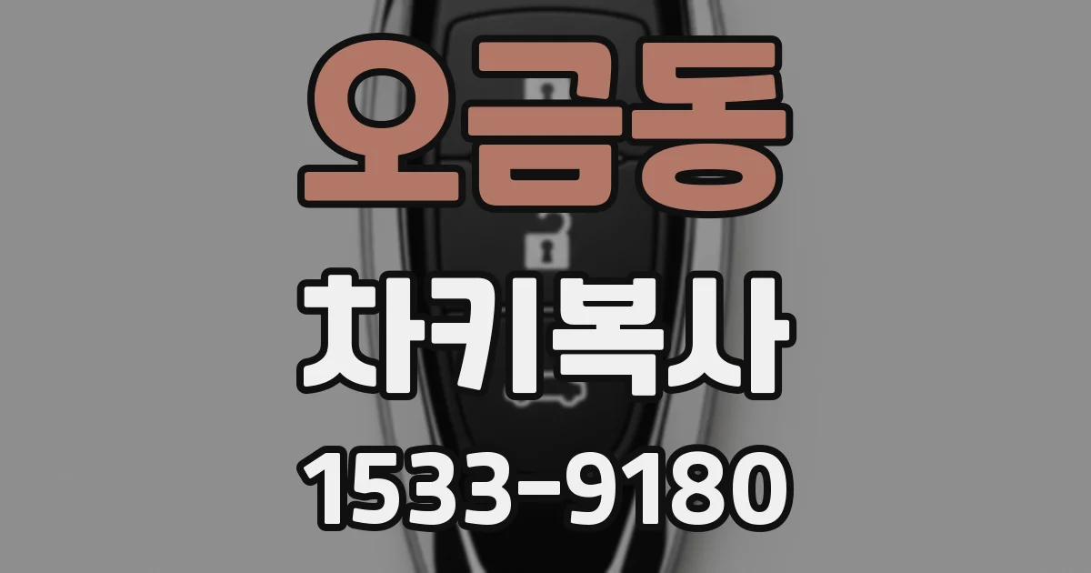 오금동 차키복사