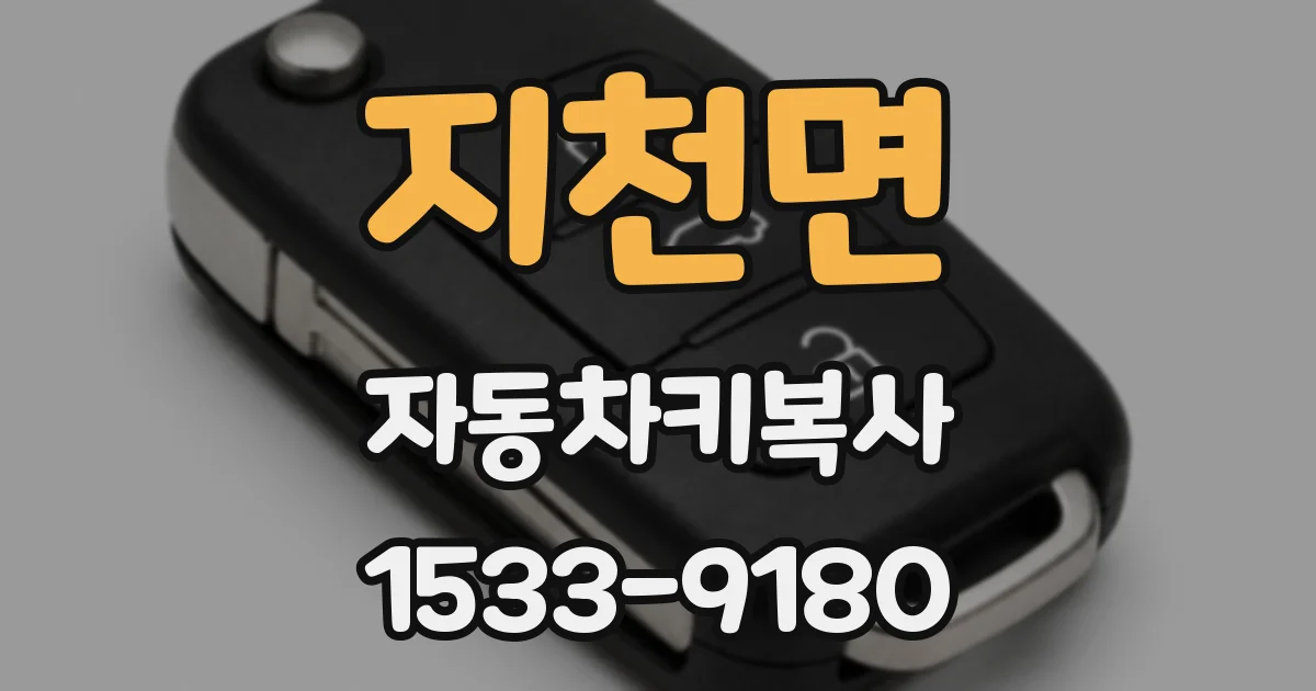지천면 자동차키복사