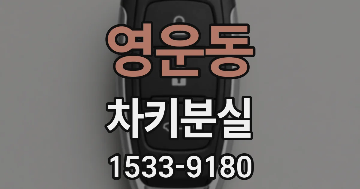 영운동 차키분실