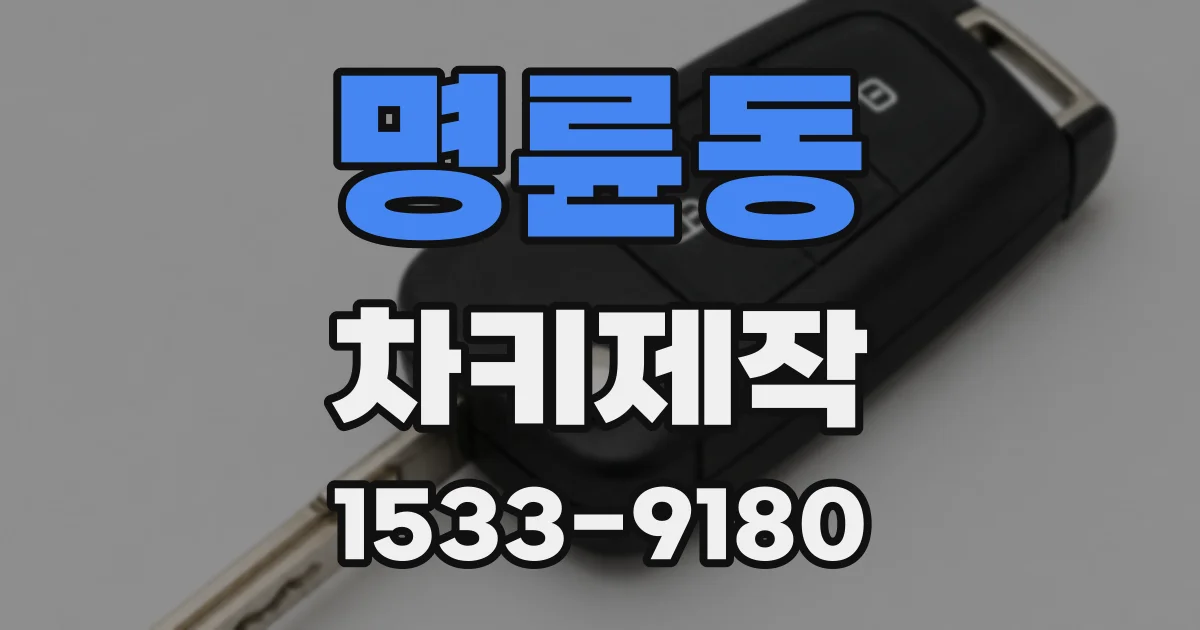 명륜동 차키제작