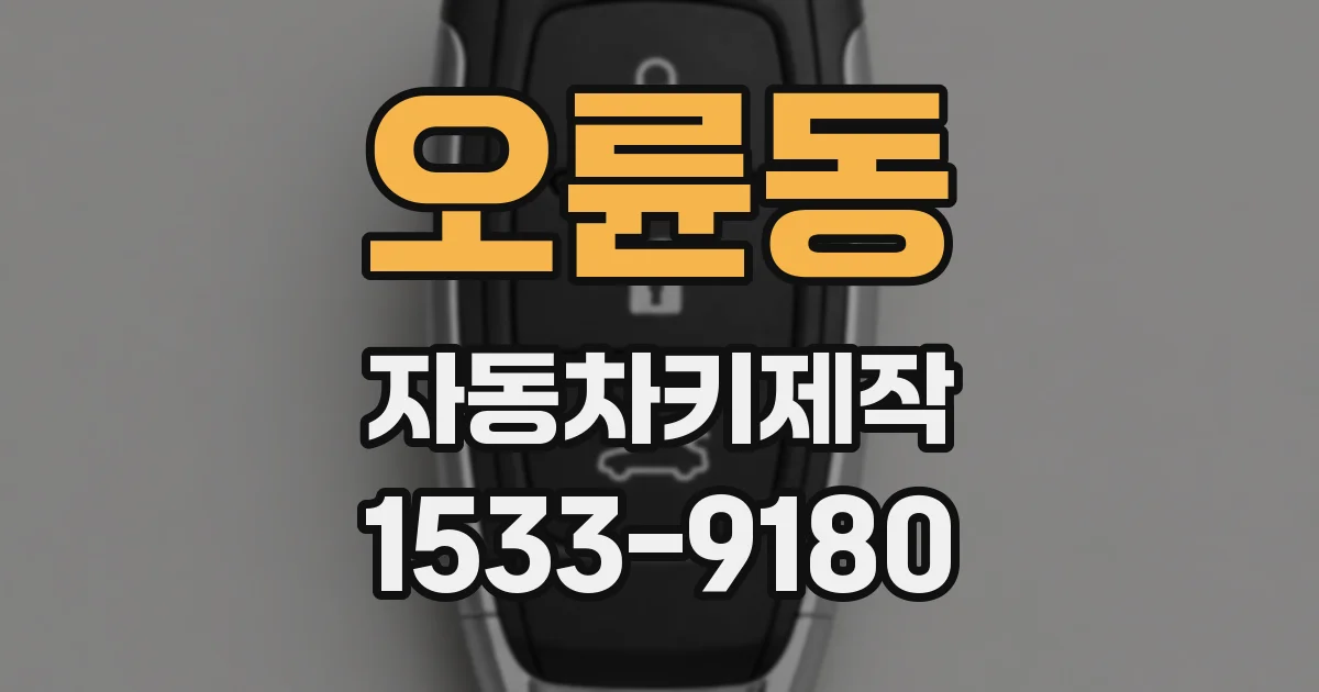 오륜동 자동차키제작