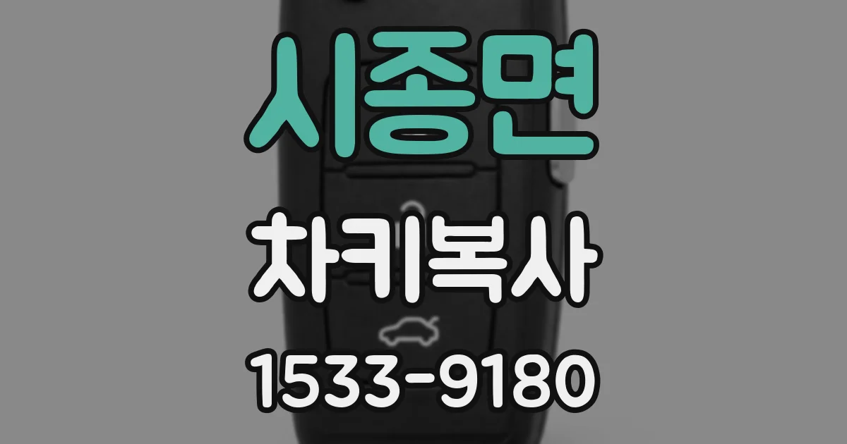 시종면 차키복사