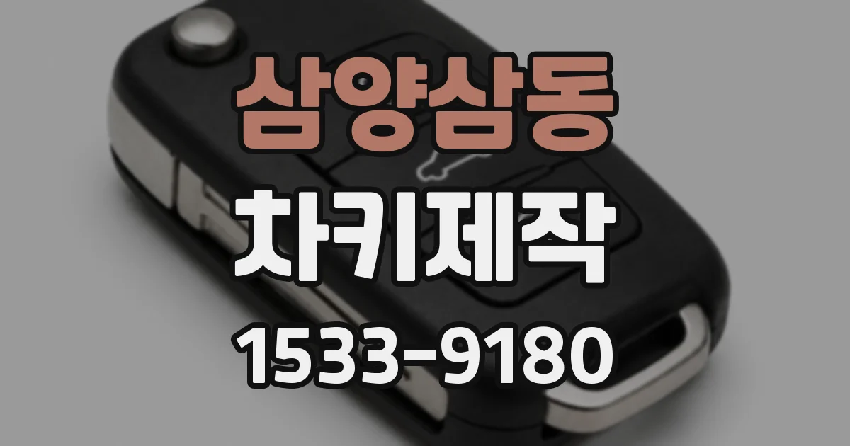 삼양삼동 차키제작