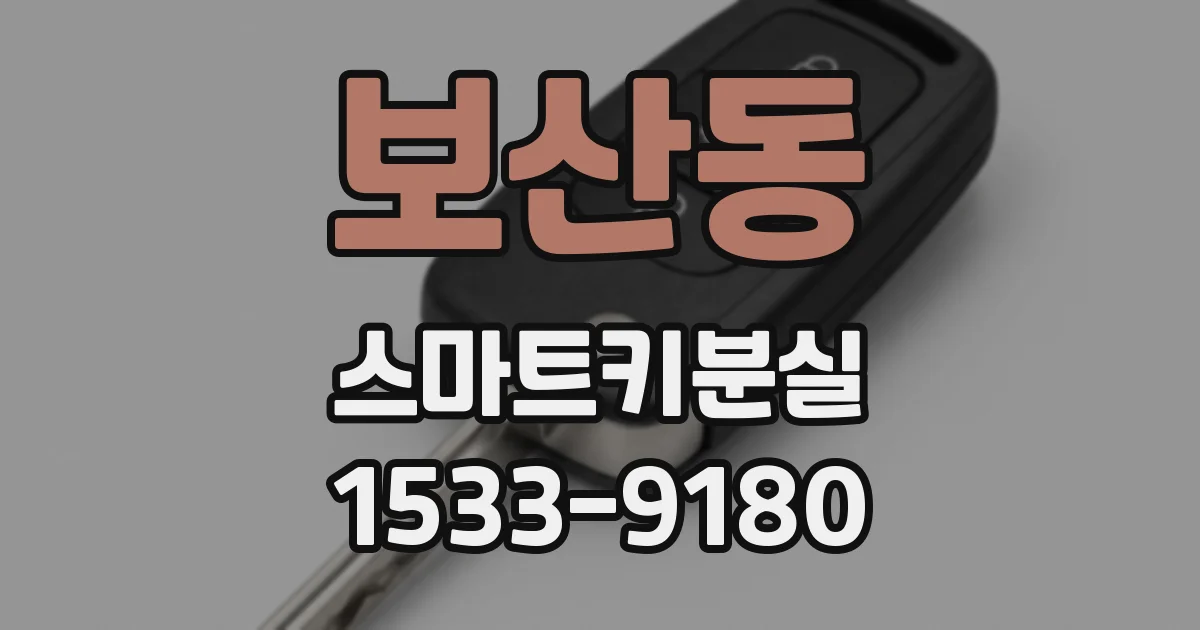 보산동 스마트키분실