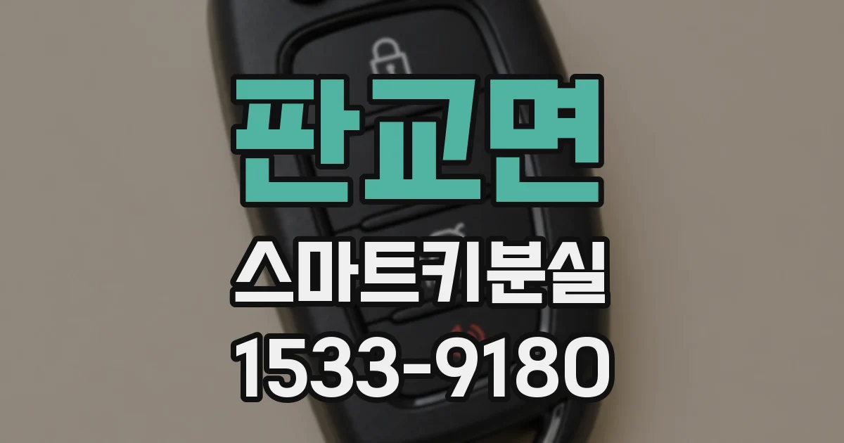 판교면 스마트키분실