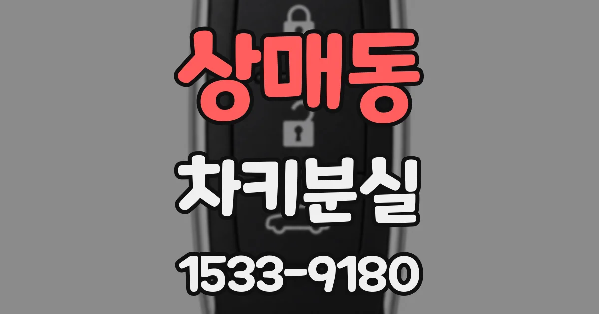 상매동 차키분실