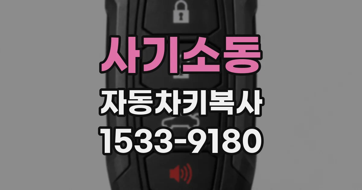 사기소동 자동차키복사