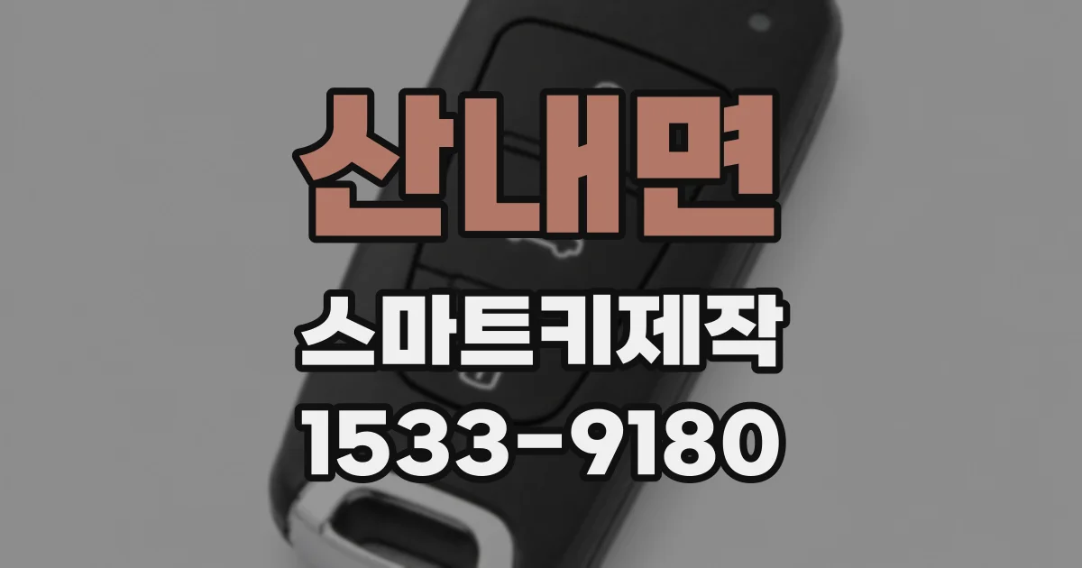 산내면 스마트키제작