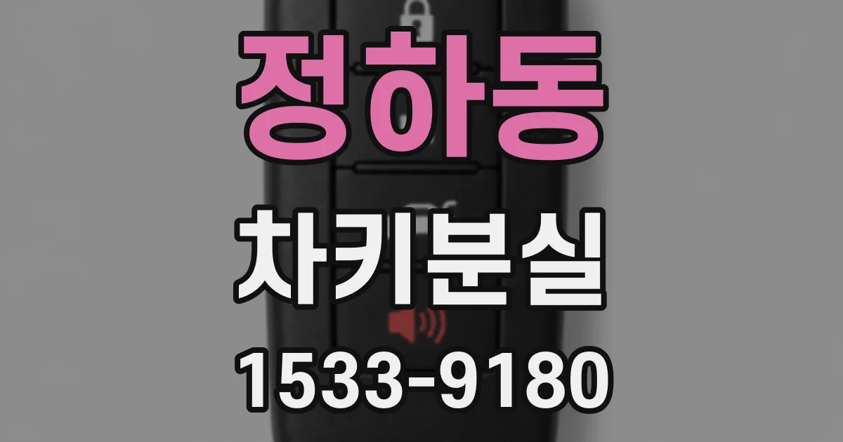 정하동 차키분실