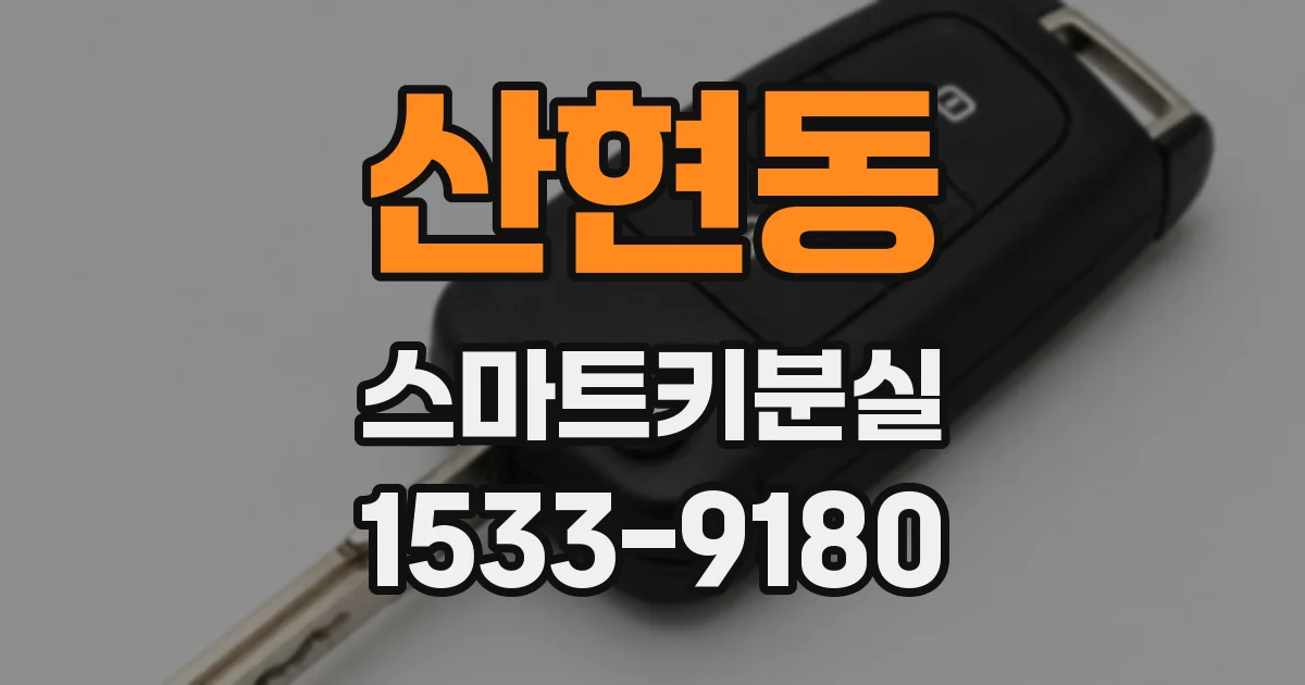 산현동 스마트키분실