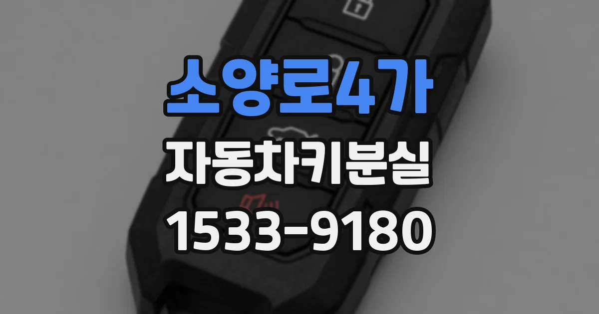 소양로4가 자동차키분실